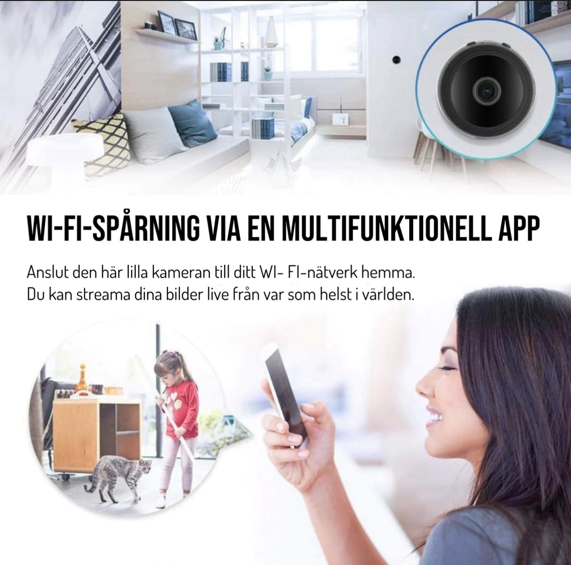 1080p magnetisk WiFi-minikamera